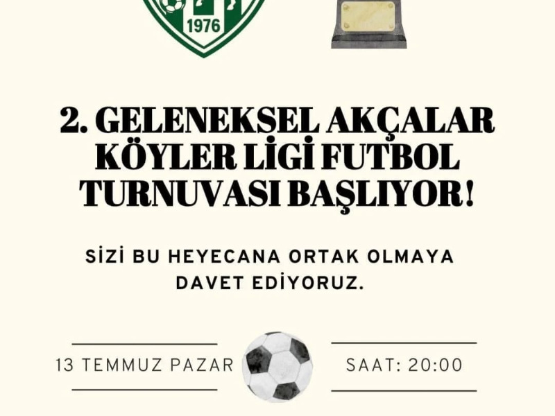  Akçalar'da Köyler futbol için tek yürek oldu